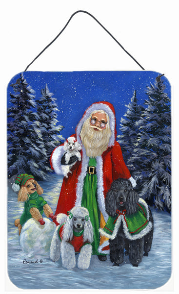 Buy this Poodle Christmas Santa Wall or Door Hanging Prints PPP3150DS1216