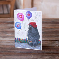 Poodle Totally Chic Greeting Cards and Envelopes Pack of 8