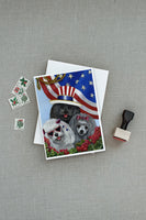 Poodle USA Greeting Cards and Envelopes Pack of 8
