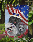 Poodle USA Flag Garden Size PPP3152GF
