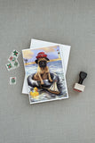 Pug Ahoy Sailor Greeting Cards and Envelopes Pack of 8