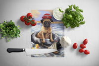 Pug Ahoy Sailor Glass Cutting Board Large PPP3153LCB