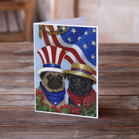 Pug USA Greeting Cards and Envelopes Pack of 8