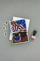 Pug USA Greeting Cards and Envelopes Pack of 8
