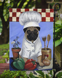 Pug Veggie Chef Flag Garden Size PPP3155GF