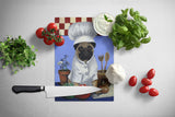 Pug Veggie Chef Glass Cutting Board Large PPP3155LCB