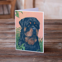Rottweiler Greeting Cards and Envelopes Pack of 8
