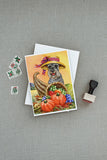 Schnauzer Autumn Greeting Cards and Envelopes Pack of 8