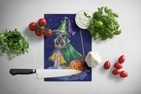 Schnauzer Halloween Good Witch Glass Cutting Board Large PPP3159LCB
