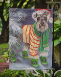 Schnauzer Christmas Green Boots Flag Garden Size PPP3160GF