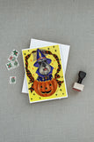 Schnauzer Halloween Greeting Cards and Envelopes Pack of 8