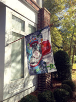 Schnauzer Christmas Letter to Santa Flag Canvas House Size PPP3162CHF