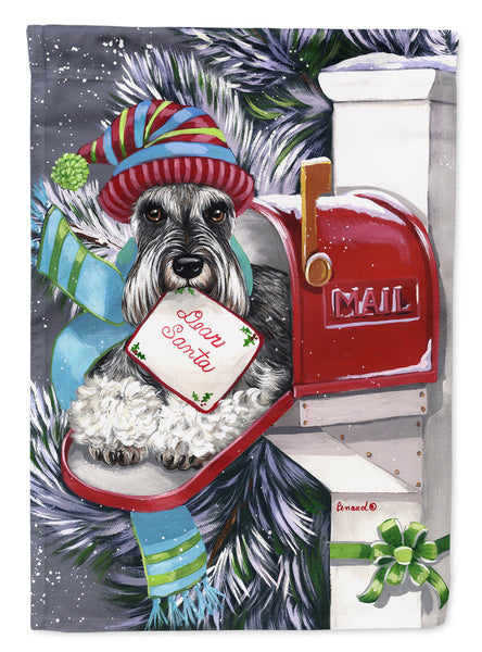 Buy this Schnauzer Christmas Letter to Santa Flag Canvas House Size PPP3162CHF