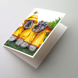 Buy this Schnauzer Rain Gear Greeting Cards and Envelopes Pack of 8