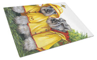 Buy this Schnauzer Rain Gear Glass Cutting Board Large PPP3164LCB