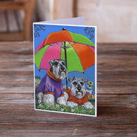 Schnauzer Soulmates Greeting Cards and Envelopes Pack of 8