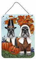 Buy this Schnauzer Thanksgiving Pilgrims Wall or Door Hanging Prints PPP3167DS1216