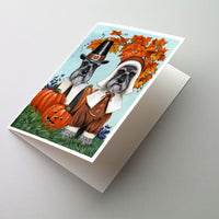 Buy this Schnauzer Thanksgiving Pilgrims Greeting Cards and Envelopes Pack of 8