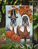 Schnauzer Thanksgiving Pilgrims Flag Garden Size PPP3167GF