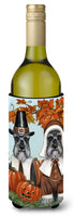 Buy this Schnauzer Thanksgiving Pilgrims Wine Bottle Hugger PPP3167LITERK