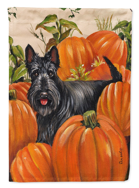Buy this Scottish Terrier Scottie Pumpkins Flag Canvas House Size PPP3168CHF