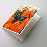 Buy this Scottish Terrier Scottie Pumpkins Greeting Cards and Envelopes Pack of 8