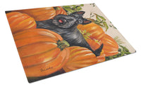 Buy this Scottish Terrier Scottie Pumpkins Glass Cutting Board Large PPP3168LCB