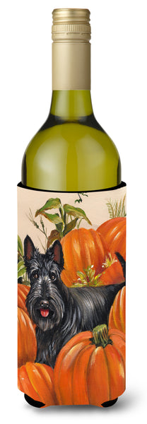 Buy this Scottish Terrier Scottie Pumpkins Wine Bottle Hugger PPP3168LITERK