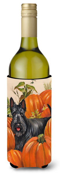 Buy this Scottish Terrier Scottie Pumpkins Wine Bottle Hugger PPP3168LITERK
