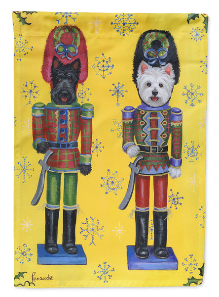 Buy this Scottie and Westie Christmas Nutcrackers Flag Canvas House Size PPP3169CHF