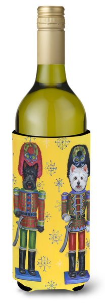 Buy this Scottie and Westie Christmas Nutcrackers Wine Bottle Hugger PPP3169LITERK