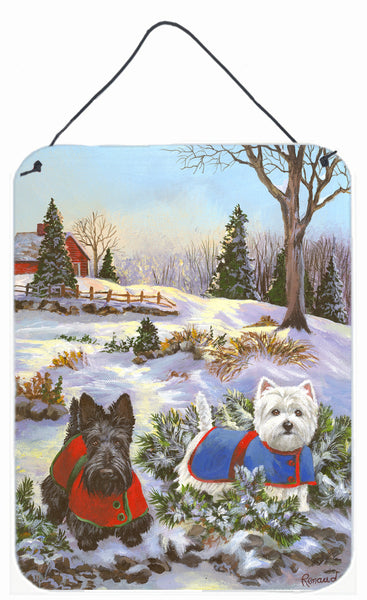 Buy this Scottie and Westie Christmas Pine Hill Wall or Door Hanging Prints PPP3170DS1216