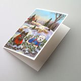 Buy this Scottie and Westie Christmas Pine Hill Greeting Cards and Envelopes Pack of 8