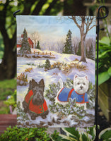 Scottie and Westie Christmas Pine Hill Flag Garden Size PPP3170GF