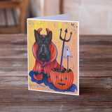 Scottie Boo Hoo Halloween Greeting Cards and Envelopes Pack of 8