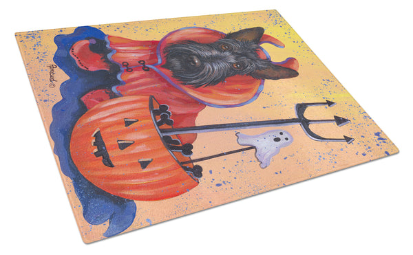Buy this Scottie Boo Hoo Halloween Glass Cutting Board Large PPP3171LCB