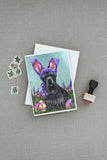 Scottie Easter Bunny Greeting Cards and Envelopes Pack of 8