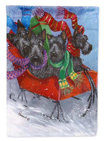 Buy this Scottie Christmas Dashing Flag Canvas House Size PPP3174CHF