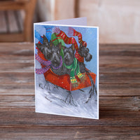 Scottie Christmas Dashing Greeting Cards and Envelopes Pack of 8