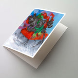 Buy this Scottie Christmas Dashing Greeting Cards and Envelopes Pack of 8