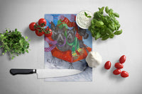 Scottie Christmas Dashing Glass Cutting Board Large PPP3174LCB