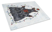 Buy this Scottie Christmas Family Tree Glass Cutting Board Large PPP3176LCB