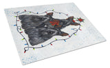 Buy this Scottie Christmas Family Tree Glass Cutting Board Large PPP3176LCB