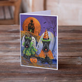 Scottie Halloween Haunted House Greeting Cards and Envelopes Pack of 8