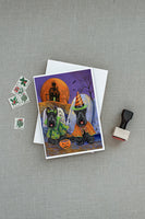 Scottie Halloween Haunted House Greeting Cards and Envelopes Pack of 8