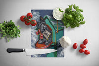 Scottie Christmas Letter to Santa Glass Cutting Board Large PPP3178LCB