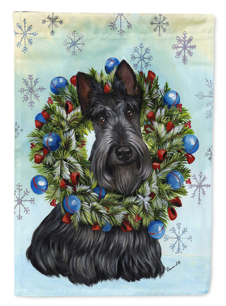 Buy this Scottie Christmas Snowflake Flag Canvas House Size PPP3181CHF