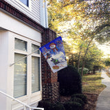 Scottie Christmas Snowman Flag Canvas House Size PPP3184CHF