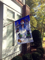 Scottie Christmas Snowman Flag Canvas House Size PPP3184CHF