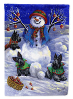 Buy this Scottie Christmas Snowman Flag Canvas House Size PPP3184CHF
